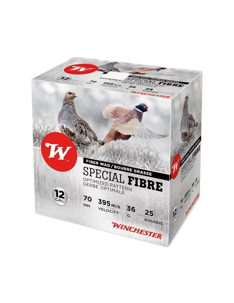 Winchester Special Fibre C.12/70 36g cartouches chasse bourre grasse