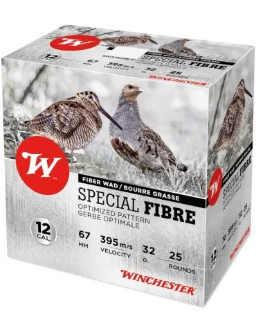 Winchester Special Fibre C.12/67 32g cartouches chasse bourre grasse
