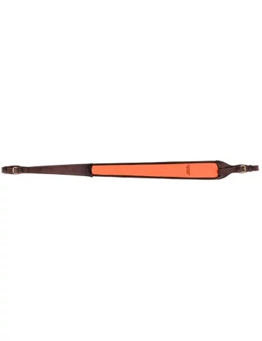 Bretelle carabine en cuir orange Country Sellerie