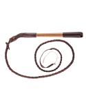 Fouet de chasse luxe vénerie manche droit, flotte cuir - Country Sellerie
