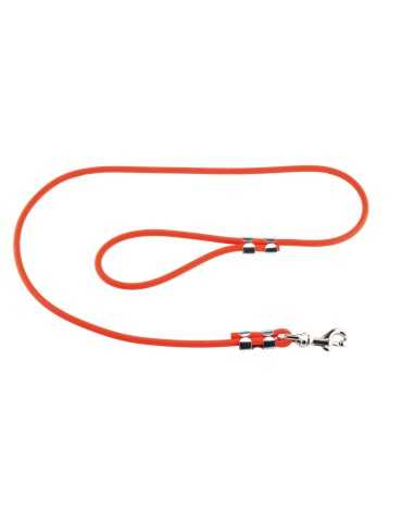 Laisse 1,20 m Biothane tubulaire orange pour chien - Helen Baud