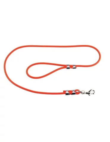 Laisse 1,20 m Biothane tubulaire orange pour chien - Helen Baud