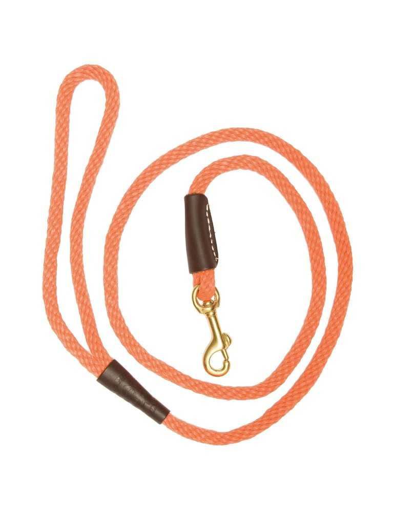Laisses orange pour chien avec mousqueton - Country