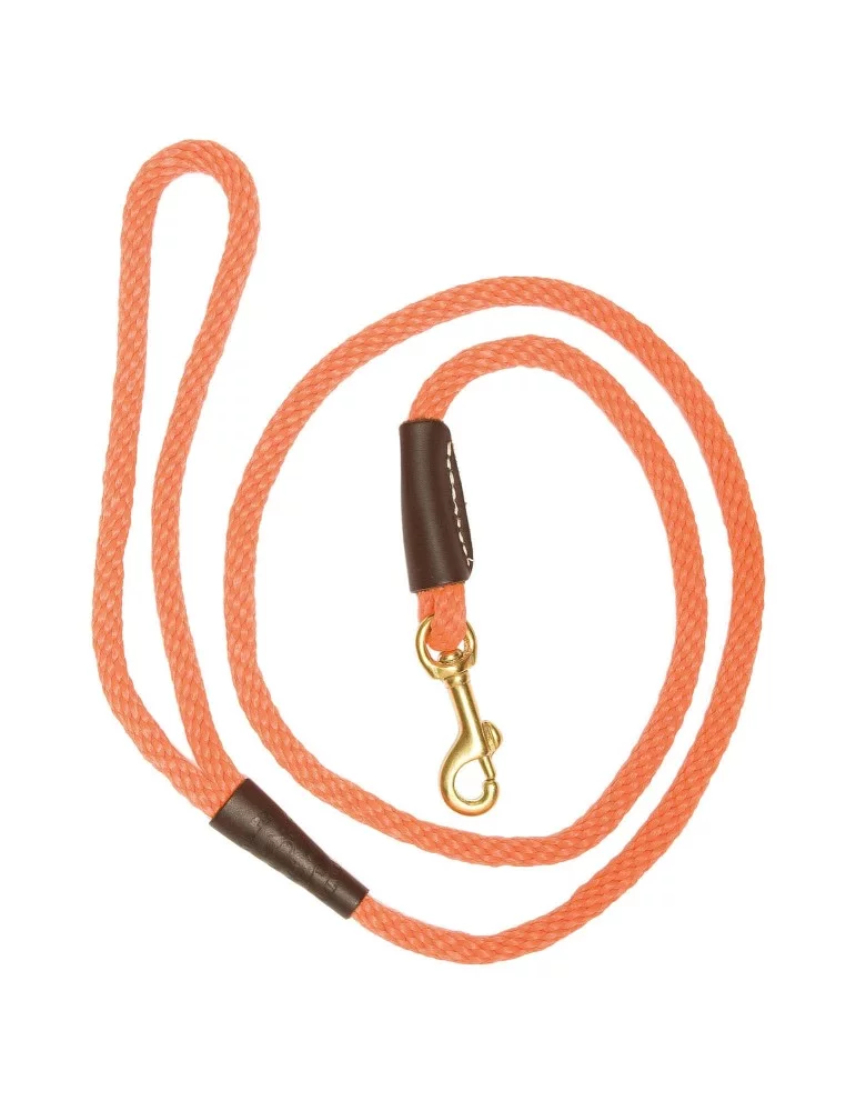 Laisses orange pour chien avec mousqueton - Country
