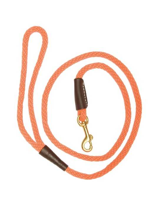 Laisses orange pour chien avec mousqueton - Country