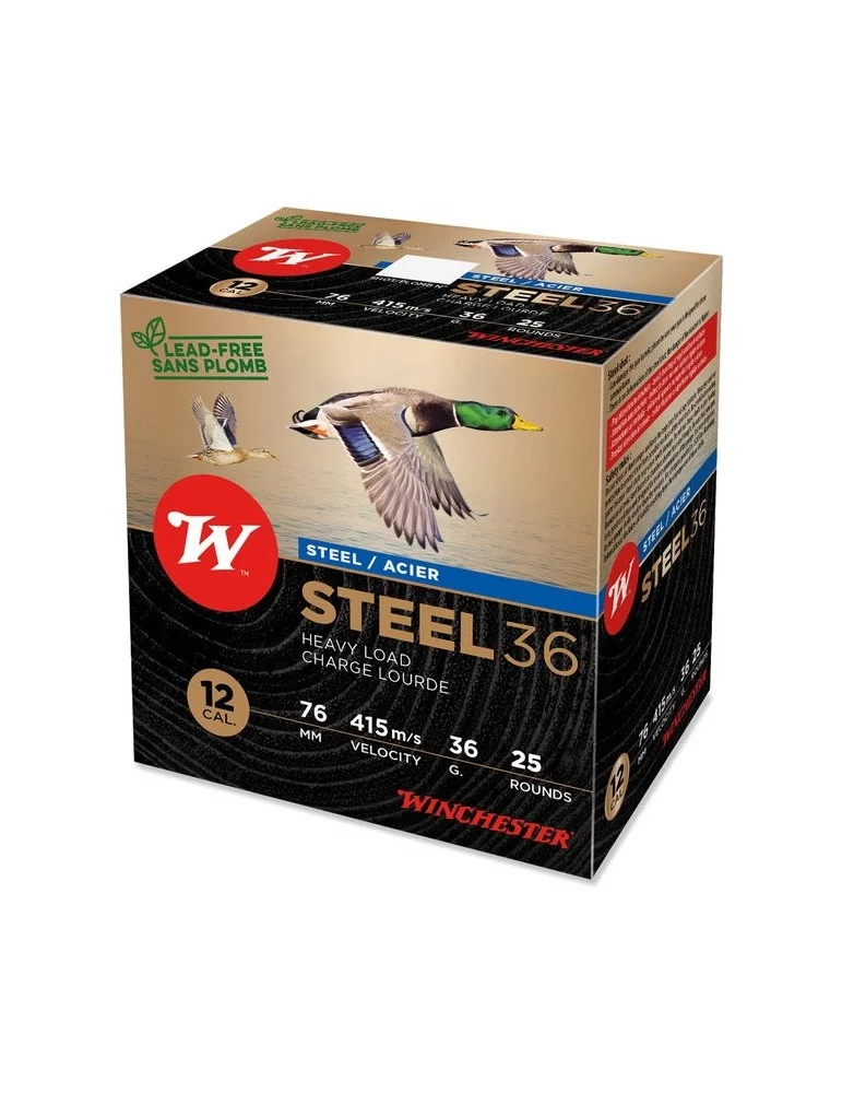 Winchester Steel 36 HP C.12/76 36g cartouches chasse