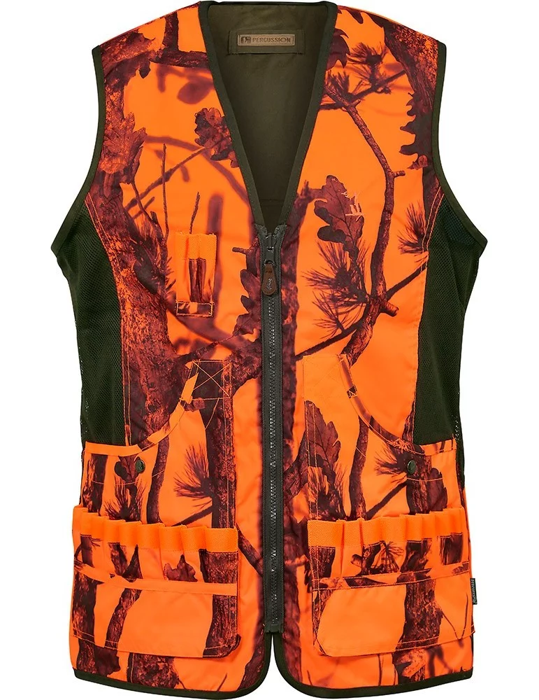 Gilet réversible Savane Percussion kaki/orange blaze