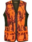 Gilet réversible Savane Percussion kaki/orange blaze