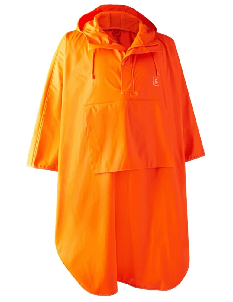 Poncho imperméable orange de chasse Hurricane Deerhunter