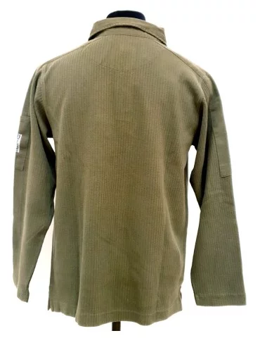 Polo de chasse en coton kaki 2