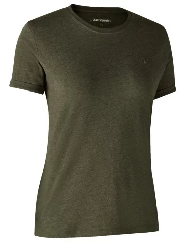 Lot de 2 t-shirts basiques pour femme vert et noir Deerhunter 2