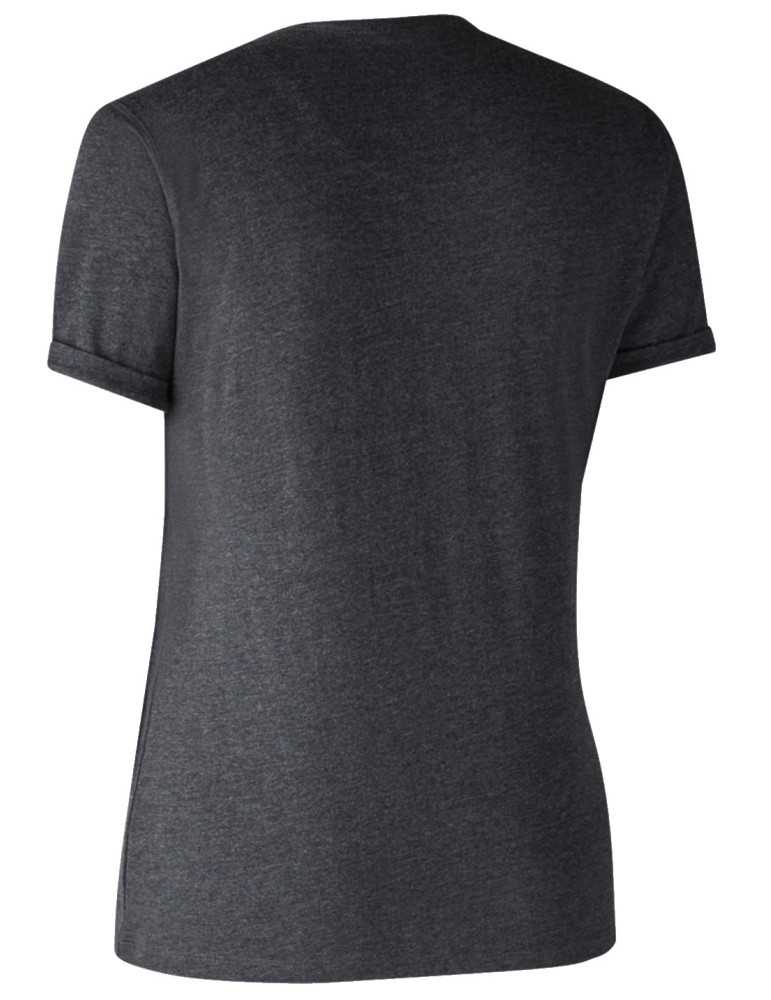 Lot de 2 t-shirts basiques pour femme vert et noir Deerhunter