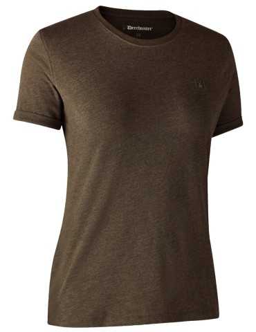 Lot de 2 t-shirts basiques pour femme marron et noir Deerhunter 2