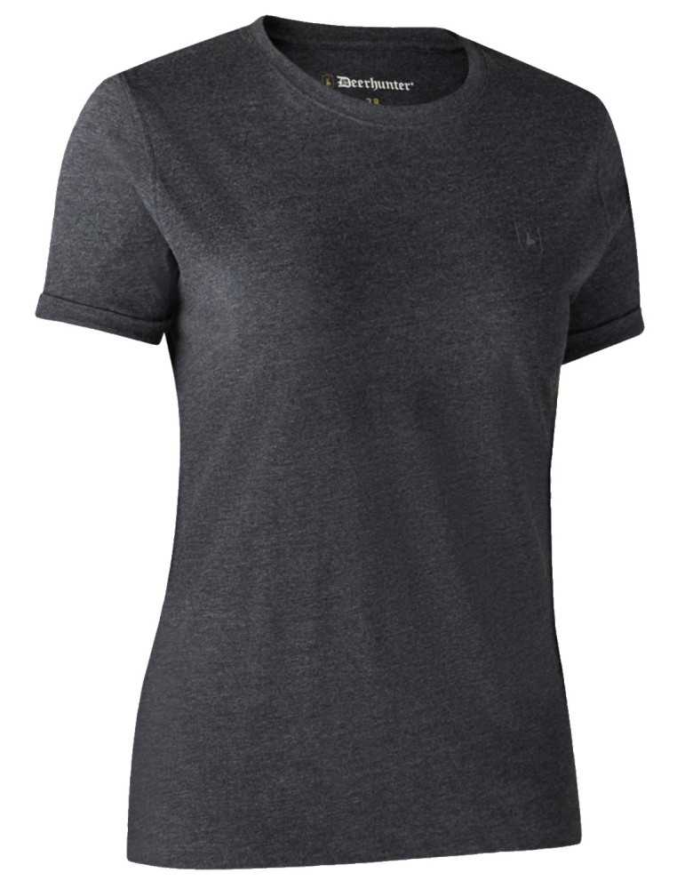 Lot de 2 t-shirts basiques pour femme marron et noir Deerhunter
