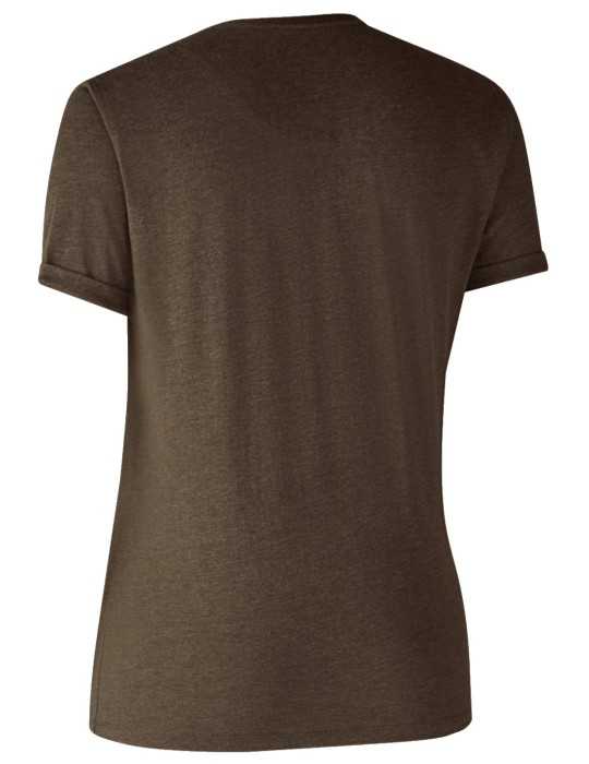 Lot de 2 t-shirts basiques pour femme marron et noir Deerhunter