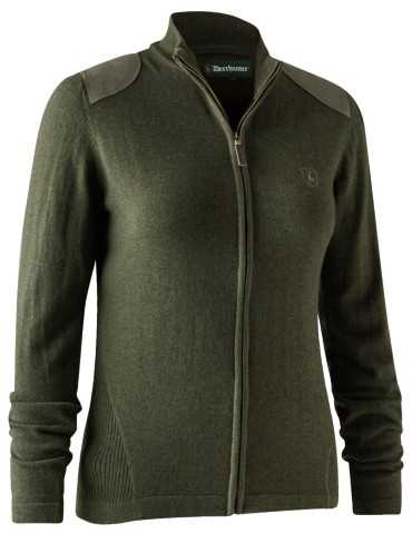 Cardigan vert Darlington pour femme Deerhunter