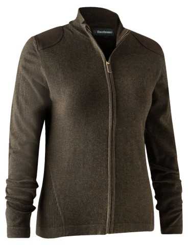 Cardigan marron Darlington pour femme Deerhunter
