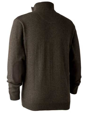 Pull marron foncé à col avec fermeture à glissière Sheffield Deerhunter 2