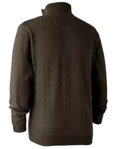 Pull marron foncé à col avec fermeture à glissière Sheffield Deerhunter 2
