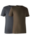 Lot de 2 t-shirts basiques marron et noir Deerhunter
