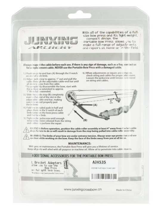 Presse portable pour arc compound