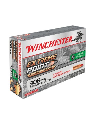 Winchester .308 WIN. Extrême Point Lead Free 150 gr