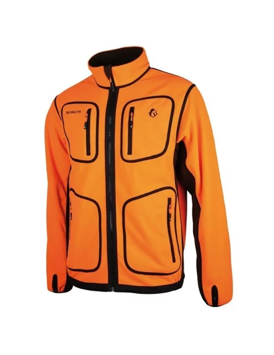 Veste polaire femme réversible orange/marron Somlys