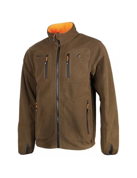 Veste polaire femme réversible orange/marron Somlys