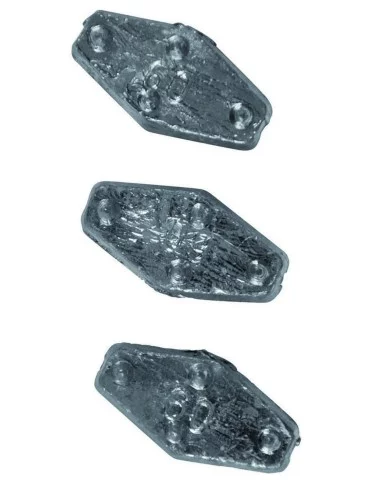 Plomb hexagonal à crans sous blister