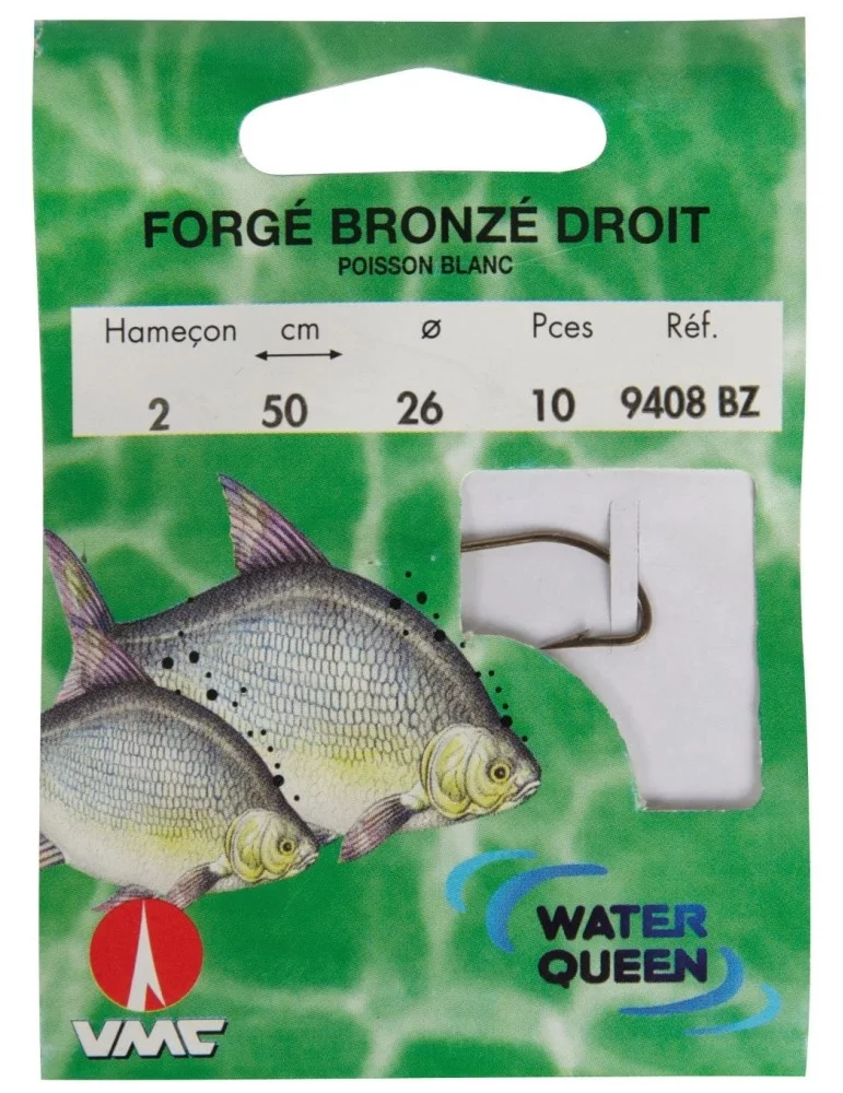 Hameçon monté forgé bronzé droit Water Queen
