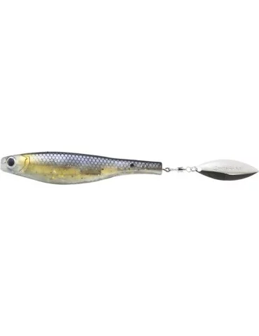 Leurre Souple Hyperlastics Dartspin Pro 5 1/2 BLACK SHINER