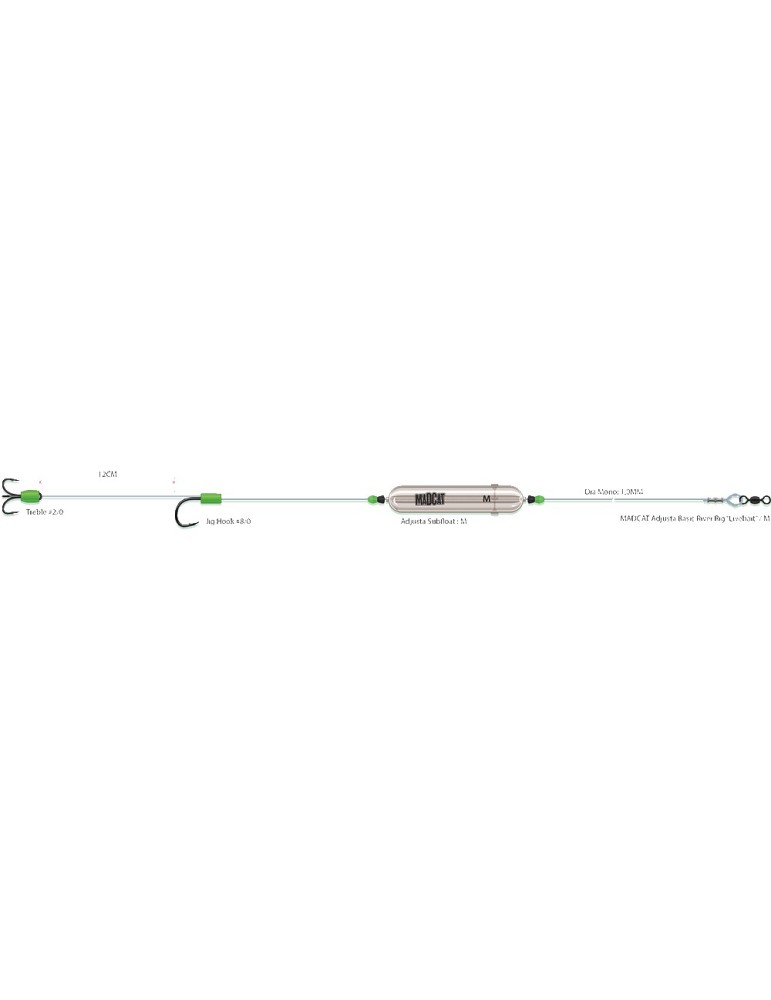 Bas de ligne adjusta basic River rigs "live bait" Madcat