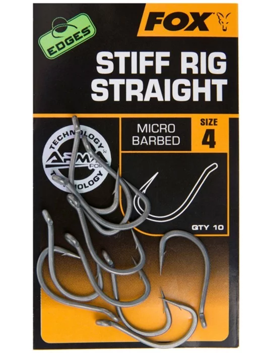 Hameçon stiff rig straight Fox