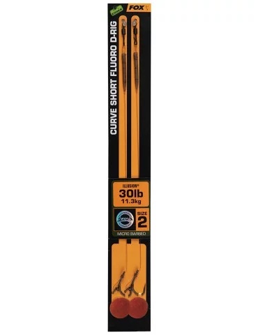 Bas de ligne monté curve short fluoro D-Rig Fox 2