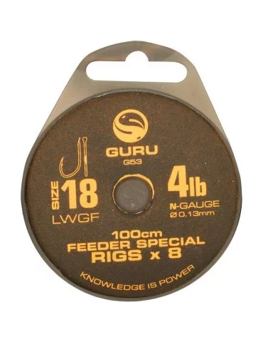 Bas De Ligne Monte Guru Lwgf Feeder Rig 1 m T14 - Natusport