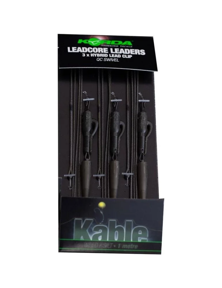 Leadcore Korda Leadcore Leader Hybrid Lead Clip Qc Weed - Natusport