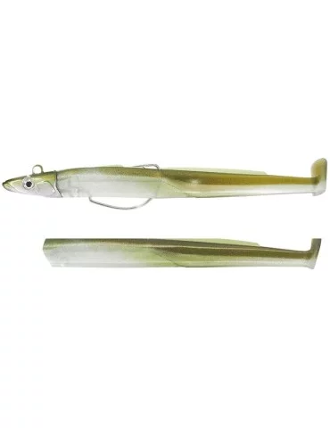 Kit Leurre Souple Arme Fiiish Combo Black Eel + Tete Plombee Shore - Natusport