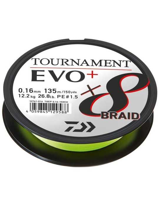 Tresse Daiwa Tournament 8 Braid Evo+ - Natusport