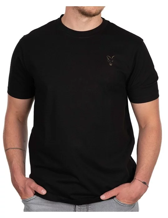 T-shirt noir avec logo Fox
