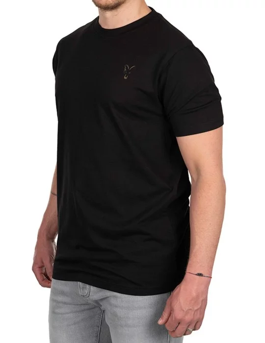 T-shirt noir avec logo Fox