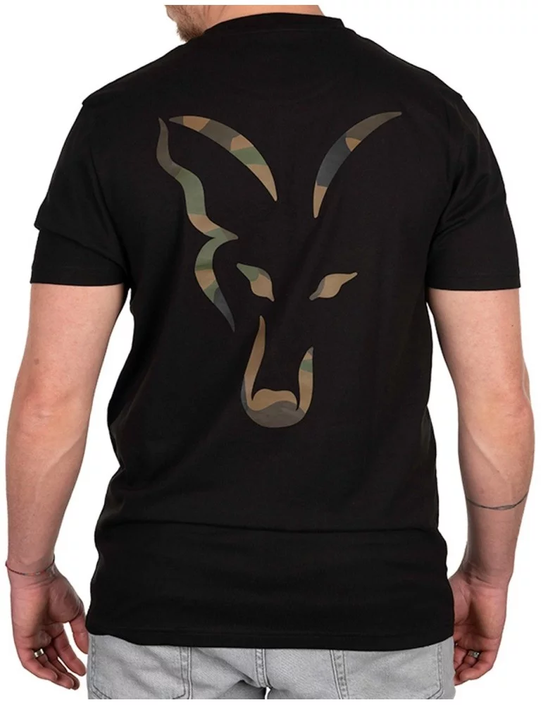 T-shirt noir avec logo Fox