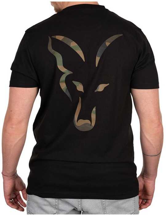 T-shirt noir avec logo Fox