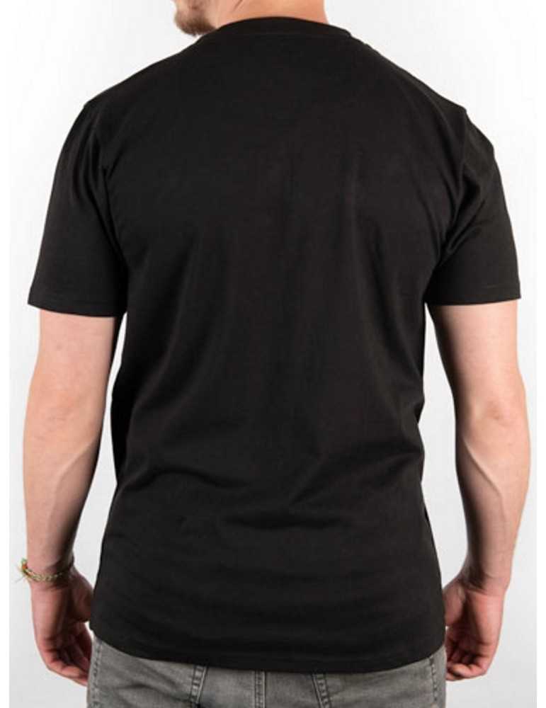 T-shirt noir & camo chest print Fox