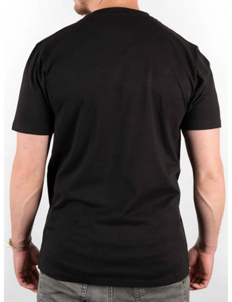 T-shirt noir & camo chest print Fox