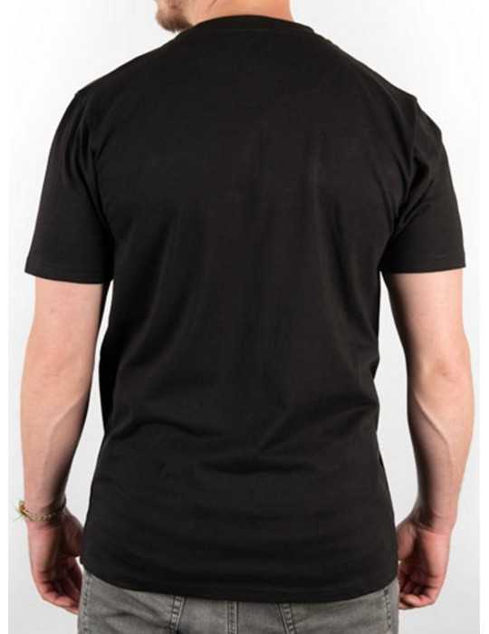 T-shirt noir & camo chest print Fox