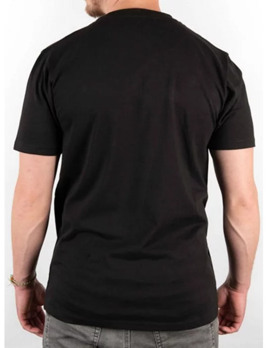 T-shirt noir & camo chest print Fox