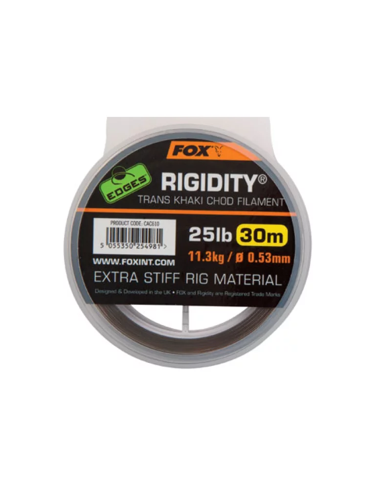 Filament rigidity trans khaki Fox Edges pêche carpe - Natusport