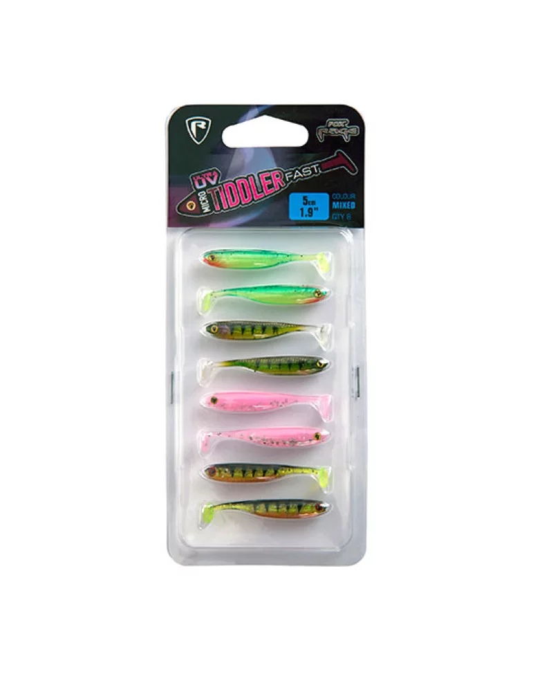Pack 8 leurres UV Micro tiddler fast Fox Rage pêche - Natusport