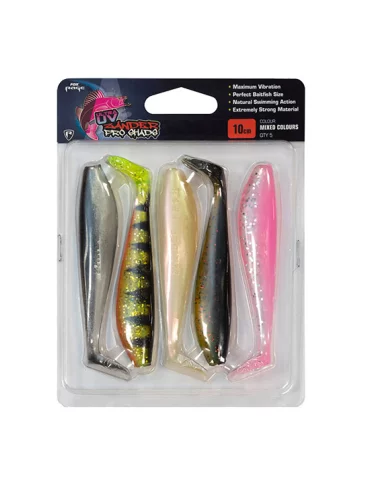 Pack 5 leurres Zander pro couleur UV mix Fox Rage pêche - Natusport