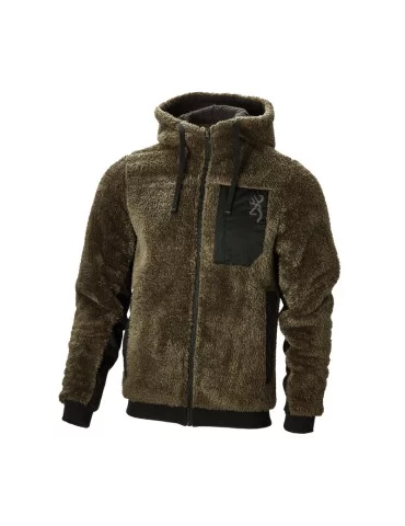 Sweatshirt Snapshot Warm Sherpa vert Browning - Natusport